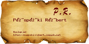 Püspöki Róbert névjegykártya