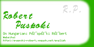 robert puspoki business card